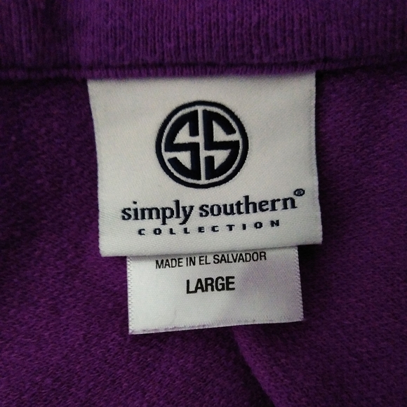Simply Southern 1/4 Zip Pullover Sweatshirt, Lg - Picture 4 of 4